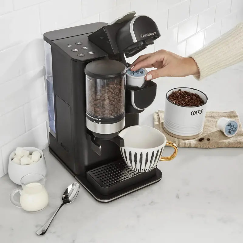 Cuisinart Single-Serve Coffee Maker with Built-In Grinder  Brew & Grind Combo