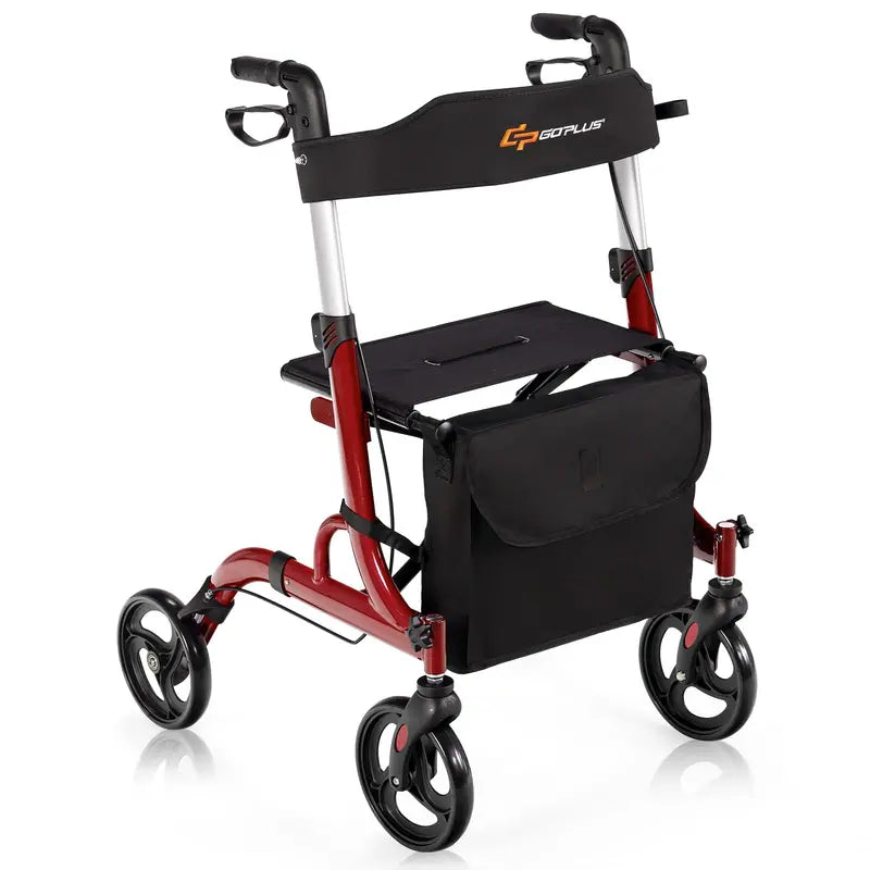 Senior-Friendly Rollator Walker  Convertible 2-in-1 Design with Resting Seat