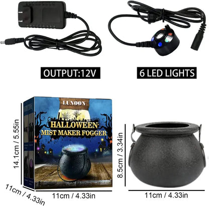 Color-Changing LED Halloween Smoke Machine for Atmospheric Effects