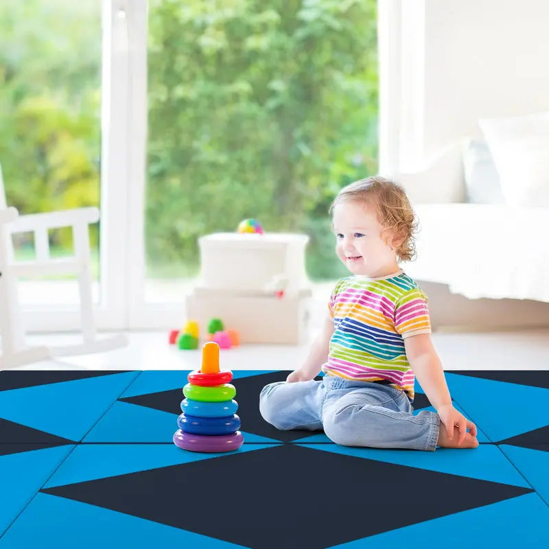 8-Foot Folding Tumbling Mat  4-Inch Thickness, Hook-and-Loop & Carry Handles