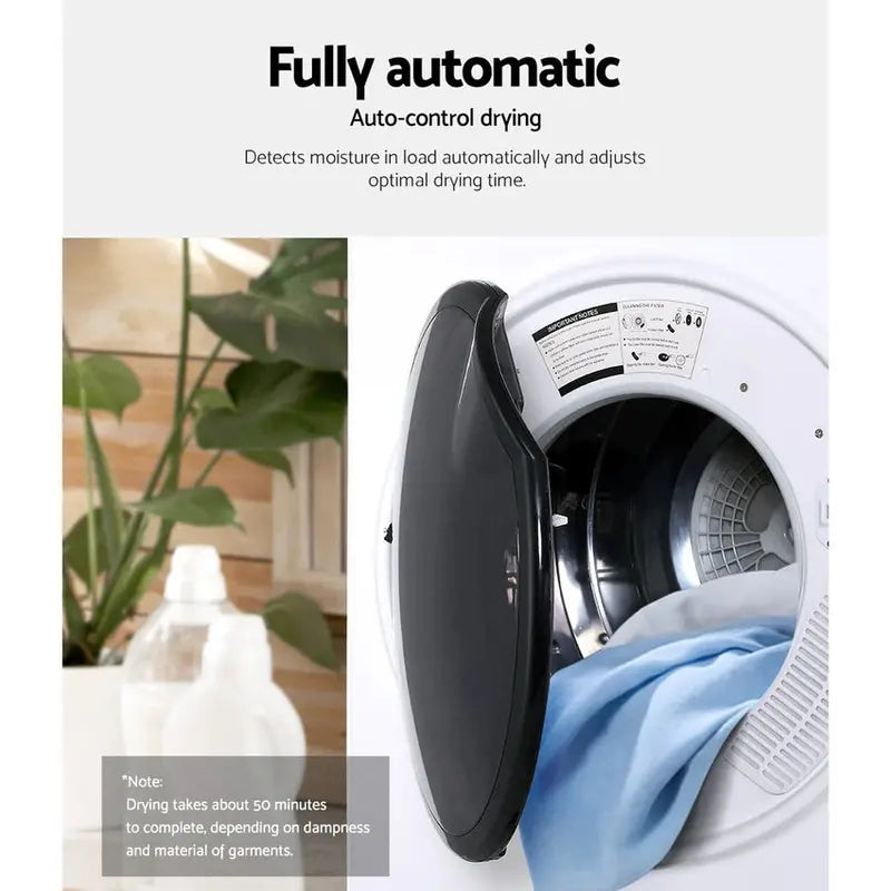 Devanti 5kg Fully Automatic Black Tumble Dryer