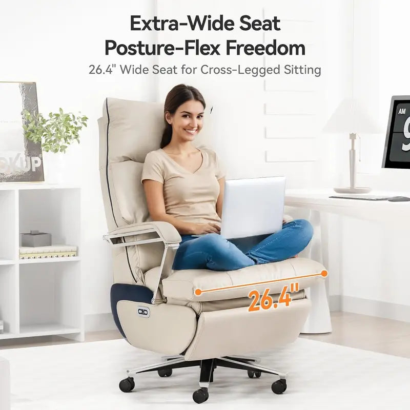 M80 Executive Recliner  Dual-Motor Adjustable Chair with Footrest, Supports Up to 190 kg