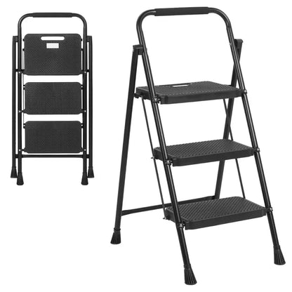 Compact Lightweight Step Ladder  Portable Folding Design