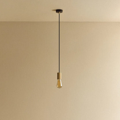 Squirrel Cage Pendant Light in Oak
