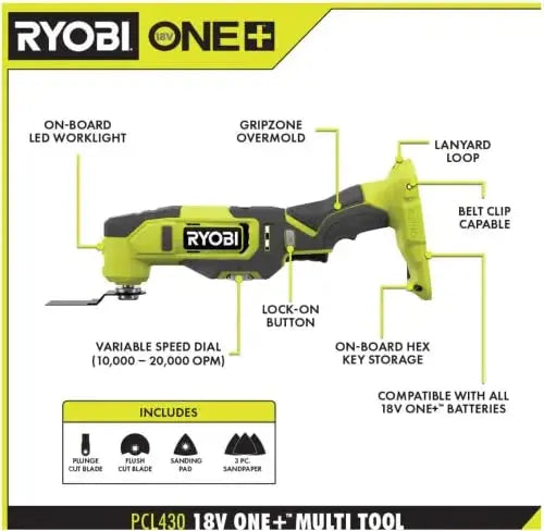 RYOBI ONE+ 18V Cordless 6-Tool Combo Kit  Complete Starter Set for DIY and Professional Use