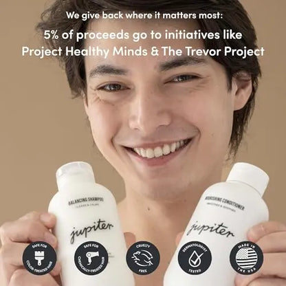 Jupiter Sulfate-Free Dandruff Shampoo & Conditioner  Relieves Dry, Itchy Scalp  9.5 fl oz Each