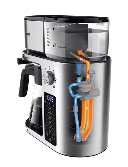 Braun MultiServe Plus Coffee Maker  10-Cup Capacity, 7 Brew Options Including Cold Brew, Stainless Steel Housing (Model KF9370SI)