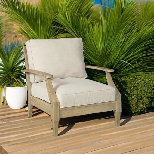 Coastal-Inspired Outdoor Eucalyptus Terrace Sofa Set