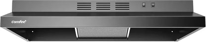 COMFEE’ 30″ Under-Cabinet Range Hood  Slim Ducted/Ductless Vent with Reusable Stainless Filter