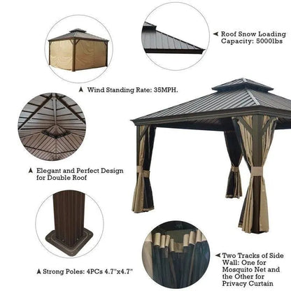 Alexander 12′ x 12′ Lightweight Aluminum Patio Gazebo