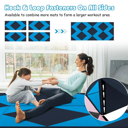8-Foot Folding Tumbling Mat  4-Inch Thickness, Hook-and-Loop & Carry Handles