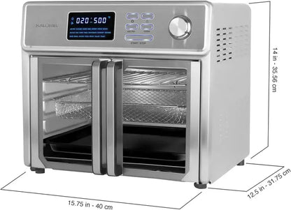 Kalorik MAXX® 26-Quart Digital Air Fryer Oven  10-in-1 Countertop Combo with 21 Presets, 500°F Max Temp, 9 Accessories & Recipe Book