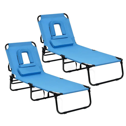 All-Terrain Folding Lounge Chair  Ideal for Beaches, Poolsides, Balconies & Patios