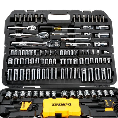 DEWALT 1/4 in., 3/8 in. and 1⁄2 in. Drive Polished Chrome Mechanics Tool Set (168-Piece) DWMT73803