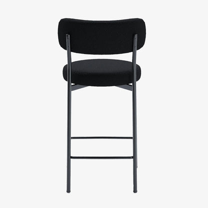 Lot de 2 fauteuils de bar bouclette grise anthracite Lili