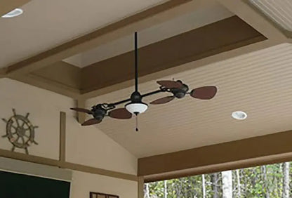 Harbor Breeze Twin Breeze II 74-Inch Outdoor Ceiling Fan  Bronze Finish