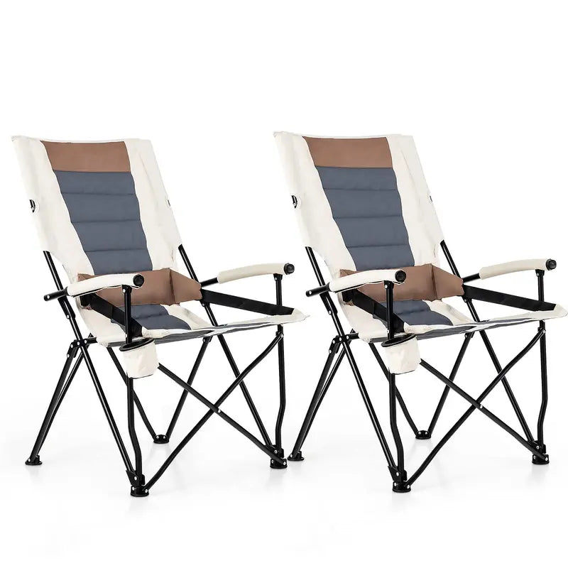 Ergonomic Portable Camping Chair with Lumbar Support  Ideal for Beach, Hiking & Picnics
