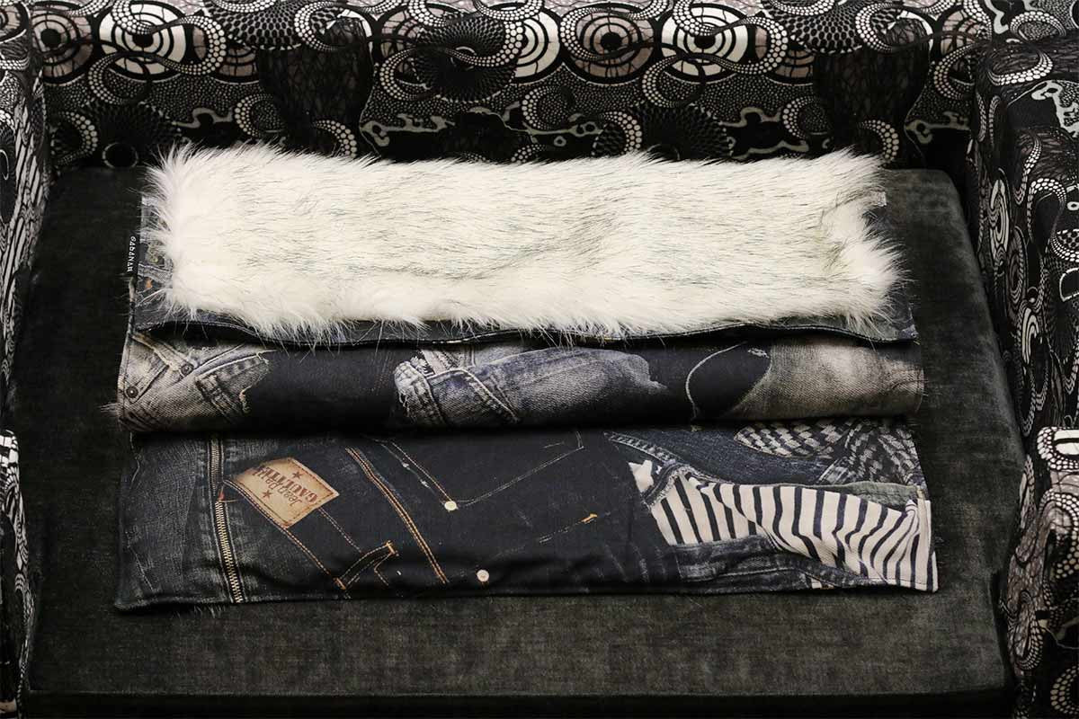 Couverture pour chien « Metis » Blue Ice - Tissu Jean-Paul Gaultier