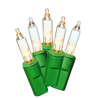 Holiday Time 300-Count Clear Mini Lights, 62.5′ Green Wire, Indoor/Outdoor Christmas Decor