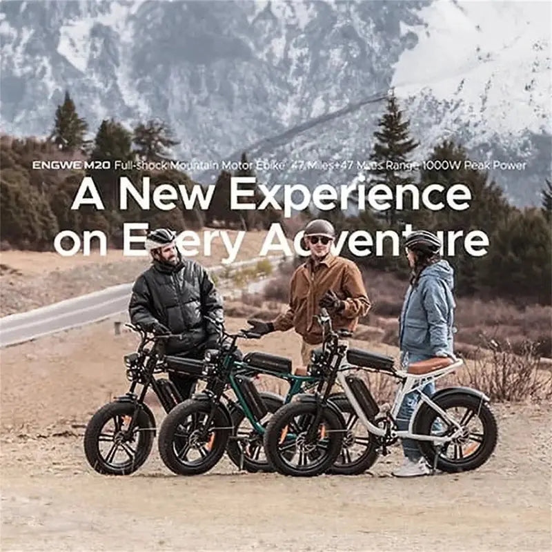 AKEZ 1000W Fat-Tire Electric Bike  48V 13Ah Removable Battery, 94-Mile Range, UL-Certified