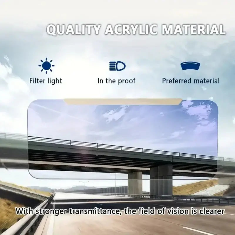 CarSunGuard Adjustable Anti-Glare Sun Visor Extender  Slim, Foldable UV Shield for Drivers