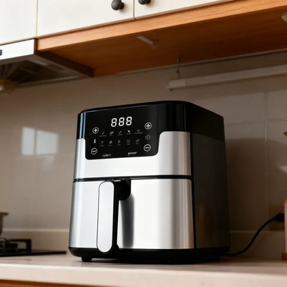 5L Touchscreen Smart Air Fryer  Premium Stainless Steel Design