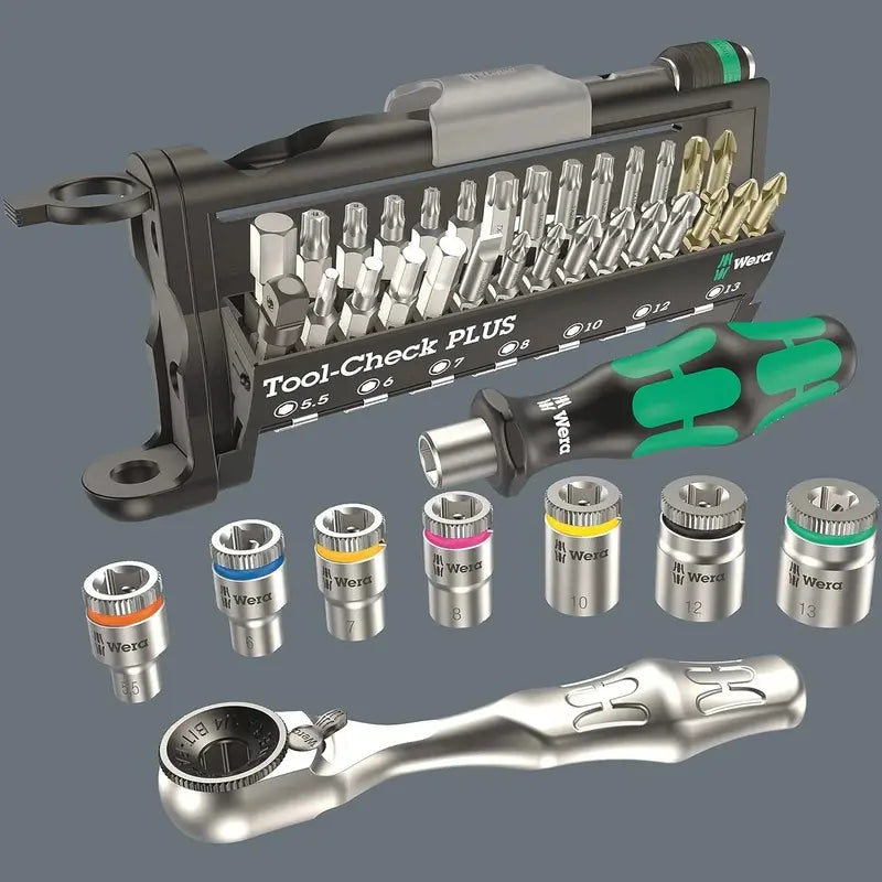 Wiha 43-Piece 3/8″ Metric Ratchet Set  Model 5003594001, Includes Zyklop 8100 SB 2 Tools
