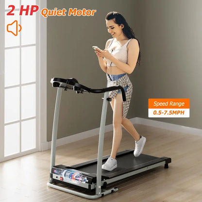 Compact Foldable Treadmill for Small-Space Home Workouts