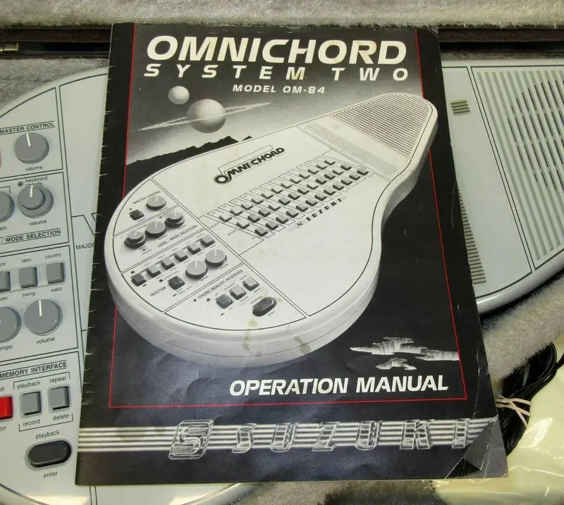 Suzuki Omnichord OM-84 System Two Electronic Keyboard  Includes Hard Case, Power Supply & Manual (Tested & Functional)
