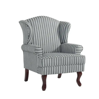 Classic Wingback Accent Chair Duo  Traditional Upholstered Armchairs for Living Spaces