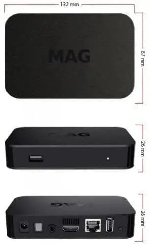 Dual IPTV Streaming Box Kit with Built-in Wi-Fi, HDMI Cable, Remote, and Power Adapter