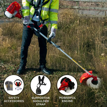 T-Mech 52cc 5-in-1 Petrol Garden Multi-Tool  Brush Cutter, Trimmer, Edger & More