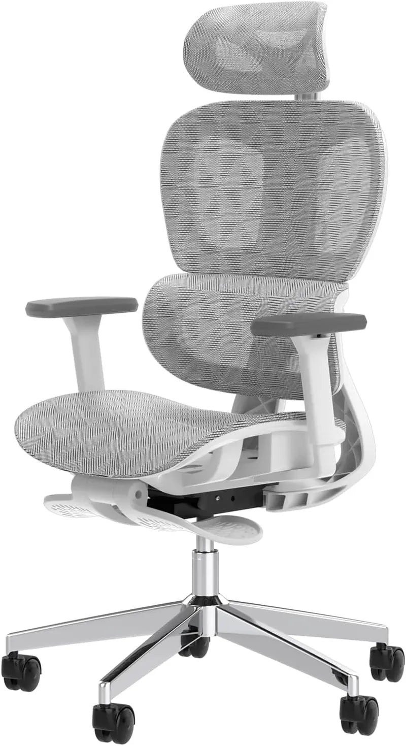 Ergo3D High-Back Mesh Office Chair  Fully Adjustable 3D Armrests and Casters for Home or Workplace