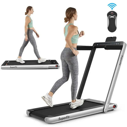 Dual-Mode Folding Treadmill: Under-Desk Walking Machine + Full-Size Running Treadmill (2.25 HP)