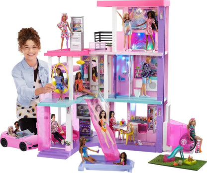 Barbie Deluxe Special Edition 60th DreamHouse Dollhouse Playset with 2 Dolls, Car and 100+ Pieces