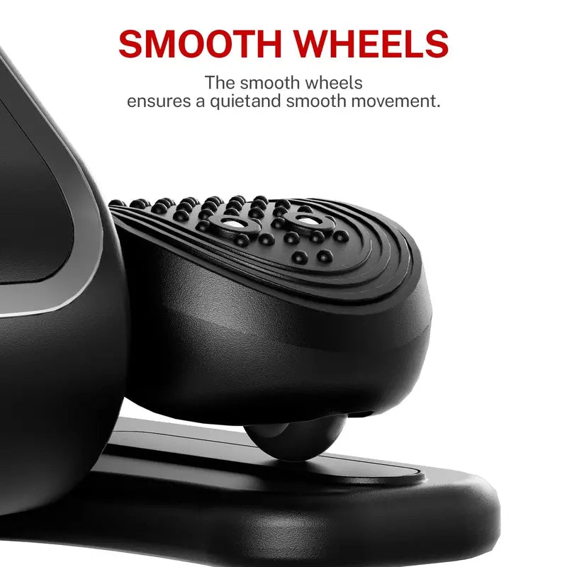 CURSOR FITNESS Under Desk Elliptical Machine with 12 Adjustable Speeds, Auto & HR Modes, LCD Monitor, Resistance Bands