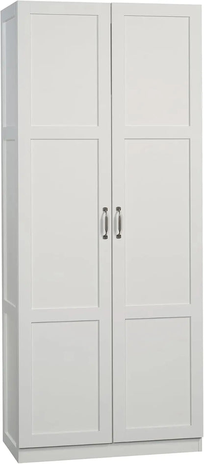 Sauder Select Kitchen Pantry Cabinet  Functional White Storage Unit with Flexible Shelving
