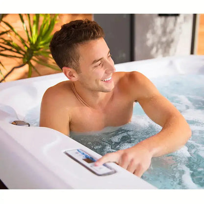 Lifesmart 7-Person Espresso Hot Tub with 22 Jets, Ozonator, and 110V Convenience