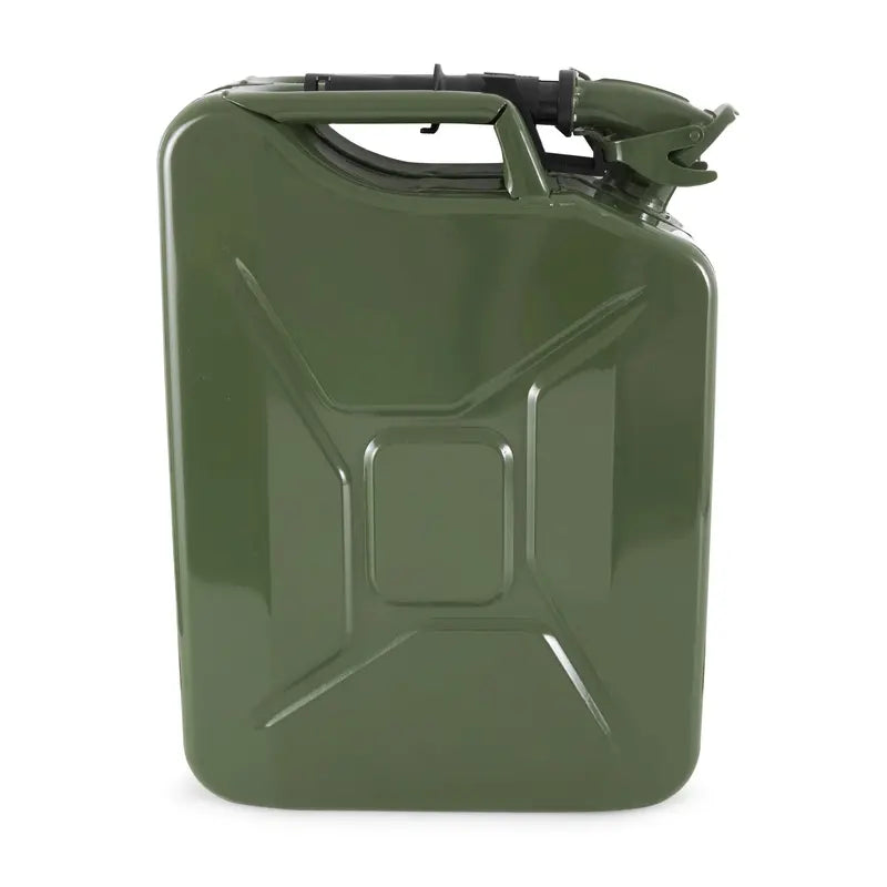 20-Liter CARB-Certified Jerry Can  Authentic Green Fuel Container with Precision Spout