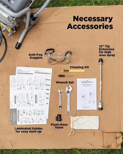 2024 High-Efficiency Airless Paint Sprayer  No Thinning Required, Low Overspray, Ideal for Interior & Exterior DIY Projects with Full Accessory Kit