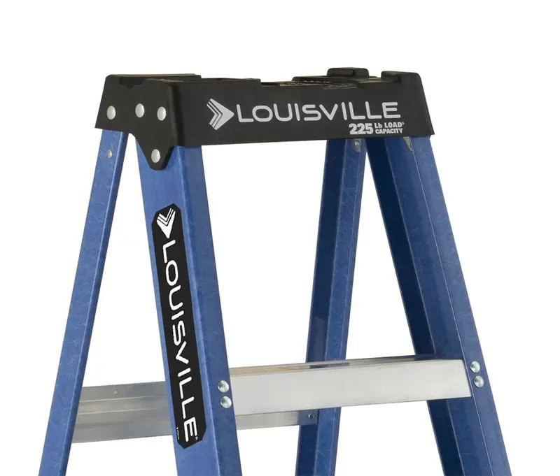 Louisville Fiberglass Step Ladder  6-Foot Height, 10-Foot Reach, 225-Pound Duty Rating (W-3217-06)
