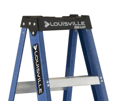 Louisville Fiberglass Step Ladder  6-Foot Height, 10-Foot Reach, 225-Pound Duty Rating (W-3217-06)