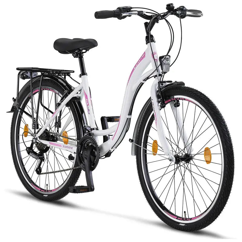 Licorne Stella Premium Urban City Bike  Lightweight Aluminum Frame with Integrated Lighting & Fenders