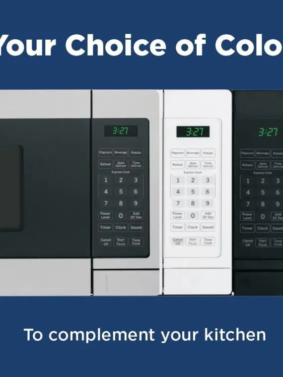 GE JEM3072DHWW Countertop Microwave Oven, 0.7 Cu Ft, White