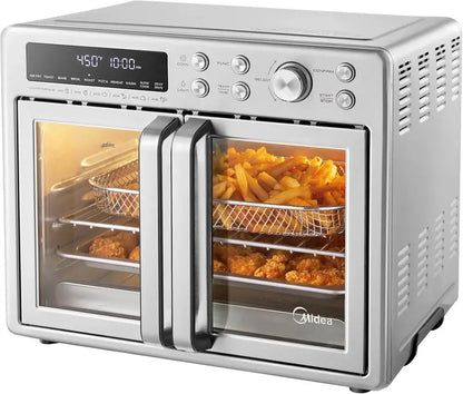 Flexify 26.4-Quart French Door Air Fryer Oven Combo  Extra-Large Countertop Appliance with Dual-Zone Flexibility
