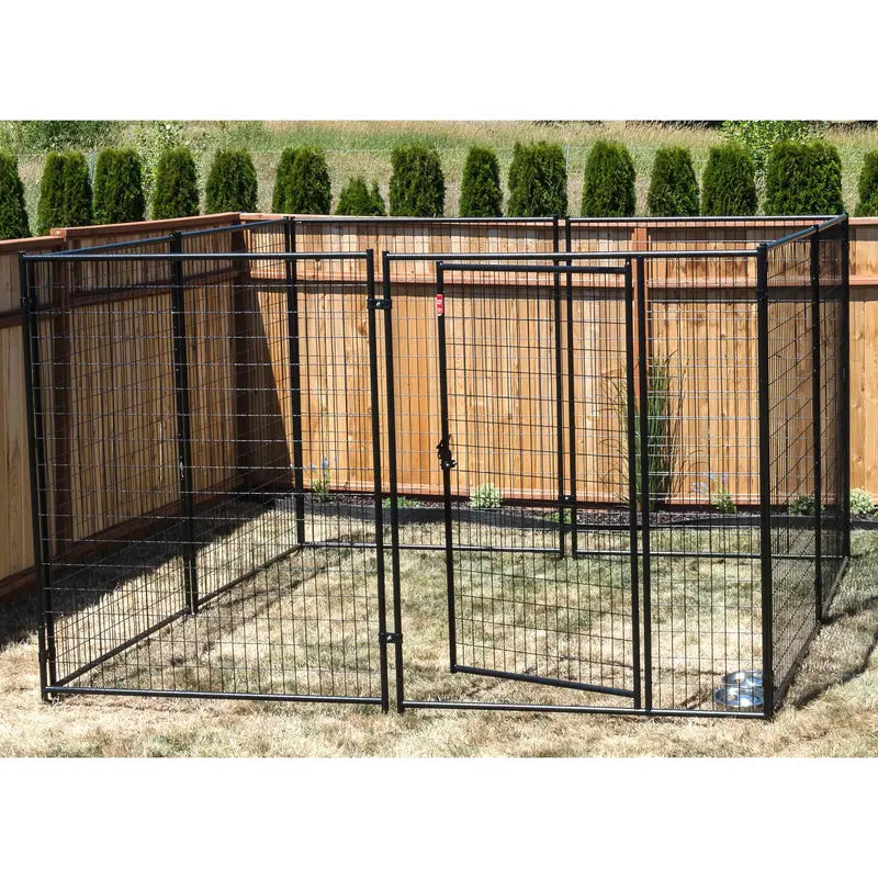Lucky Dog Modular Kennel  6 ft H x 10 ft W x 10 ft L, Expandable Outdoor Dog Run