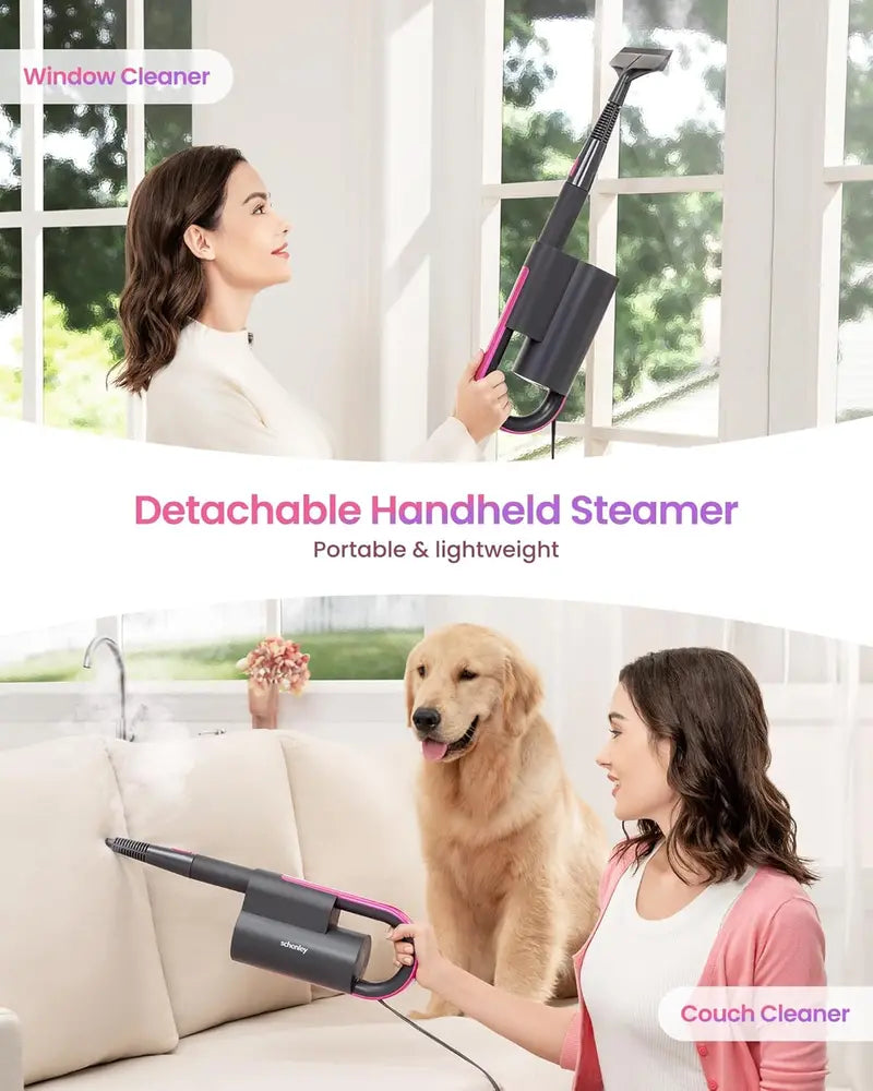 Schenley Hestia 7-in-1 Steam Mop & Handheld Steamer for Hardwood & Tile Floors
