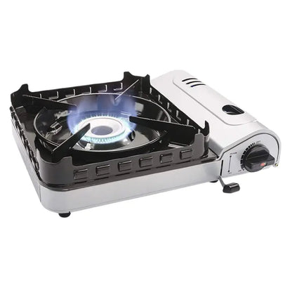 Compact Butane Single-Burner Camp Stove with Four Refill Canisters Included