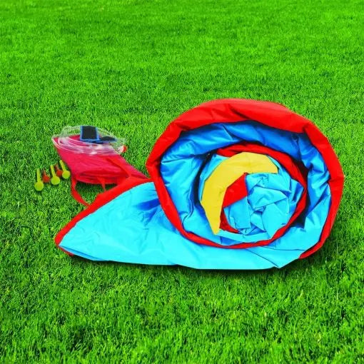 BANZAI Hydro Blast Inflatable Water Park  Triple Slide, Basketball Hoop & Water Cannons in Dura-Tech Material
