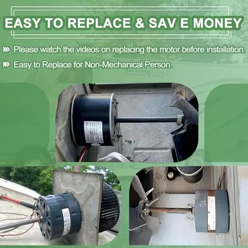 1/3 HP RV Air Conditioner Motor & Capacitor  Direct Replacement for Coleman Mach, Fasco D1092  5-Year Warranty